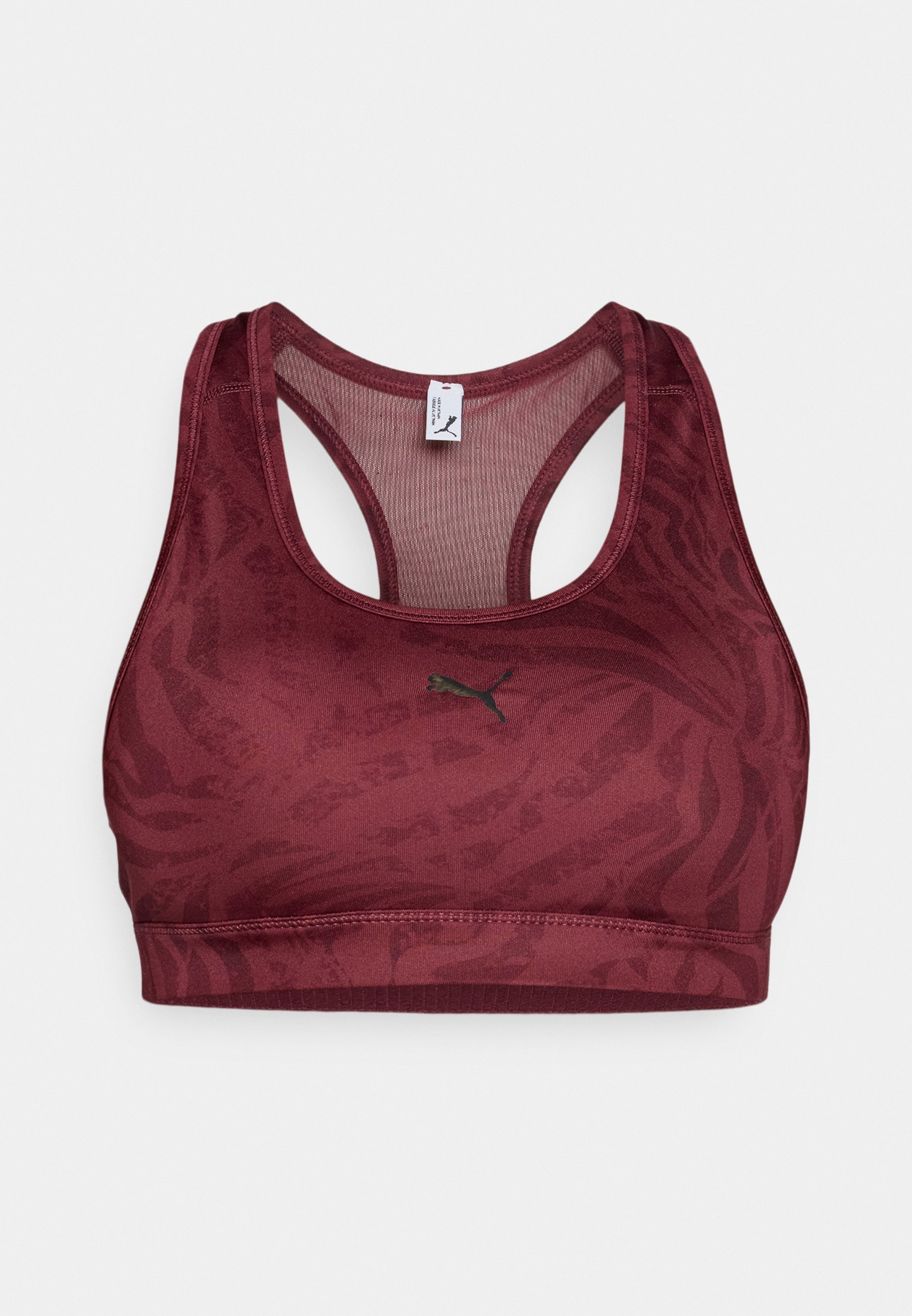 Soutien-gorge de sport Puma à rayures et rembourrage - Maintien moyen - effet rubis scintillant