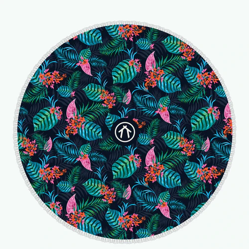 Cabaia Serviette ronde Boracay bleu marine