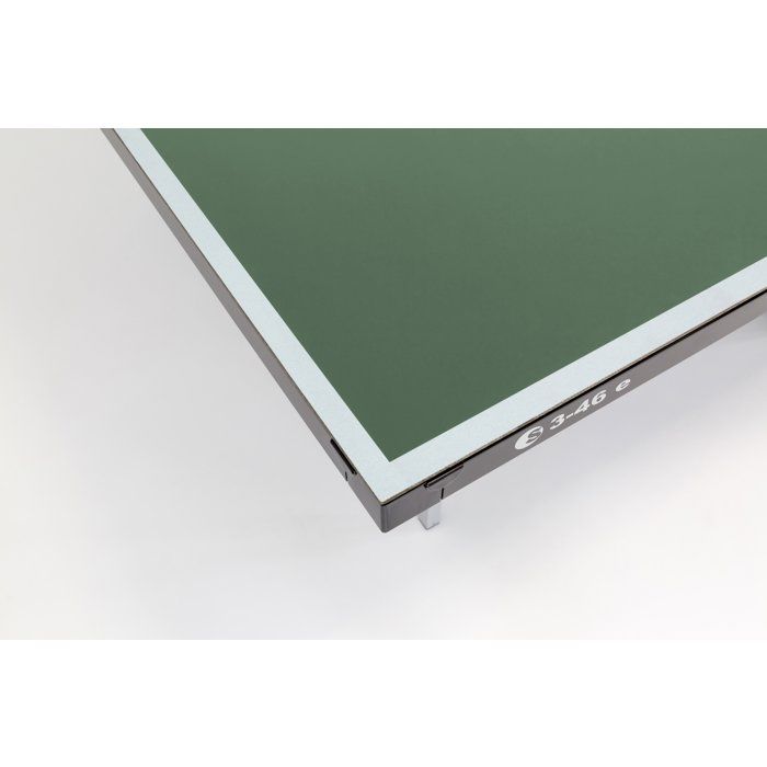 Tavolo da ping-pong - SPONETA - S3-46 e - Pieghevole - Uso esterno - Rete + contenitore + 4 ruote doppie girevoli - Grigio/verde