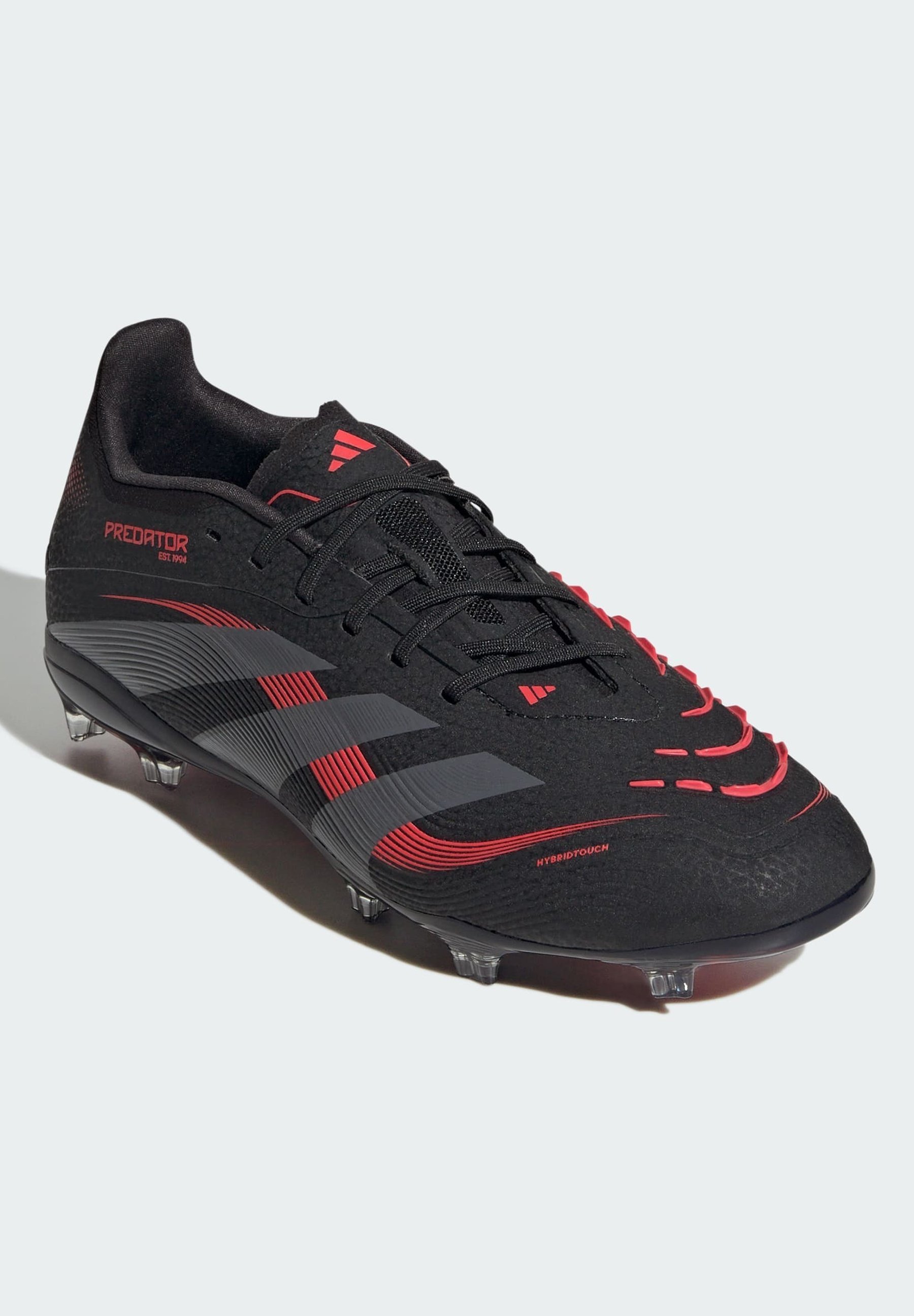 adidas Performance PREDATOR ELITE FIRM GROUND KIDS - Voetbalschoenen voor stevige ondergrond - core black grey four lucid red