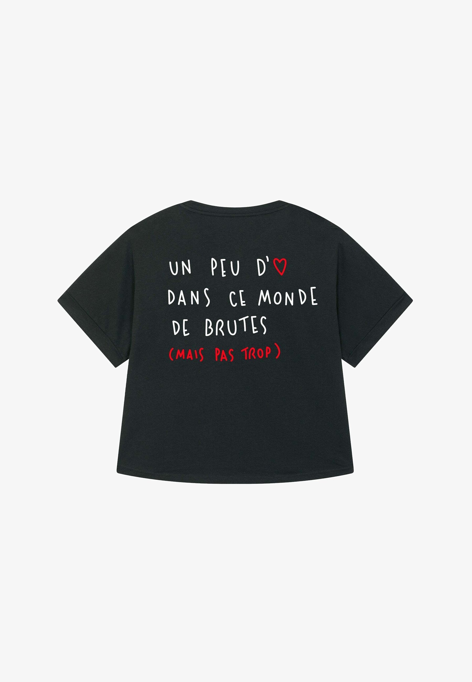 Mira Paris BRUTE BACK ROLL UP TEE 25 - T-shirt met print - zwart
