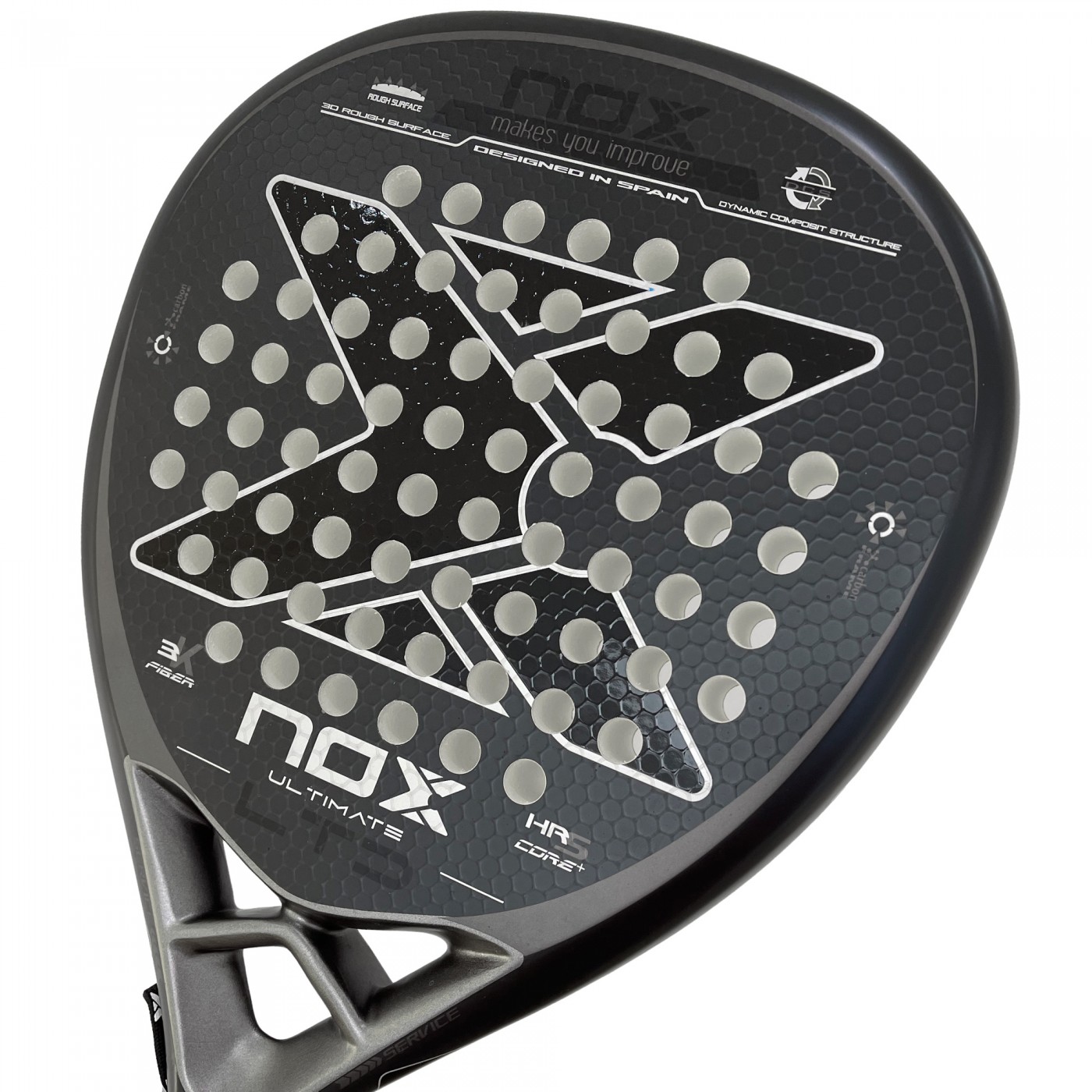 Pala De Padel Nox Ultimate Power Fiber Black Ltd