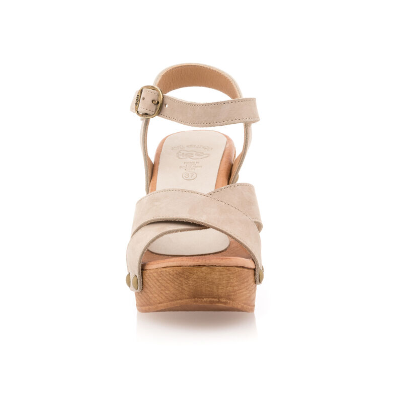 Beige Women's Mules/Clogs