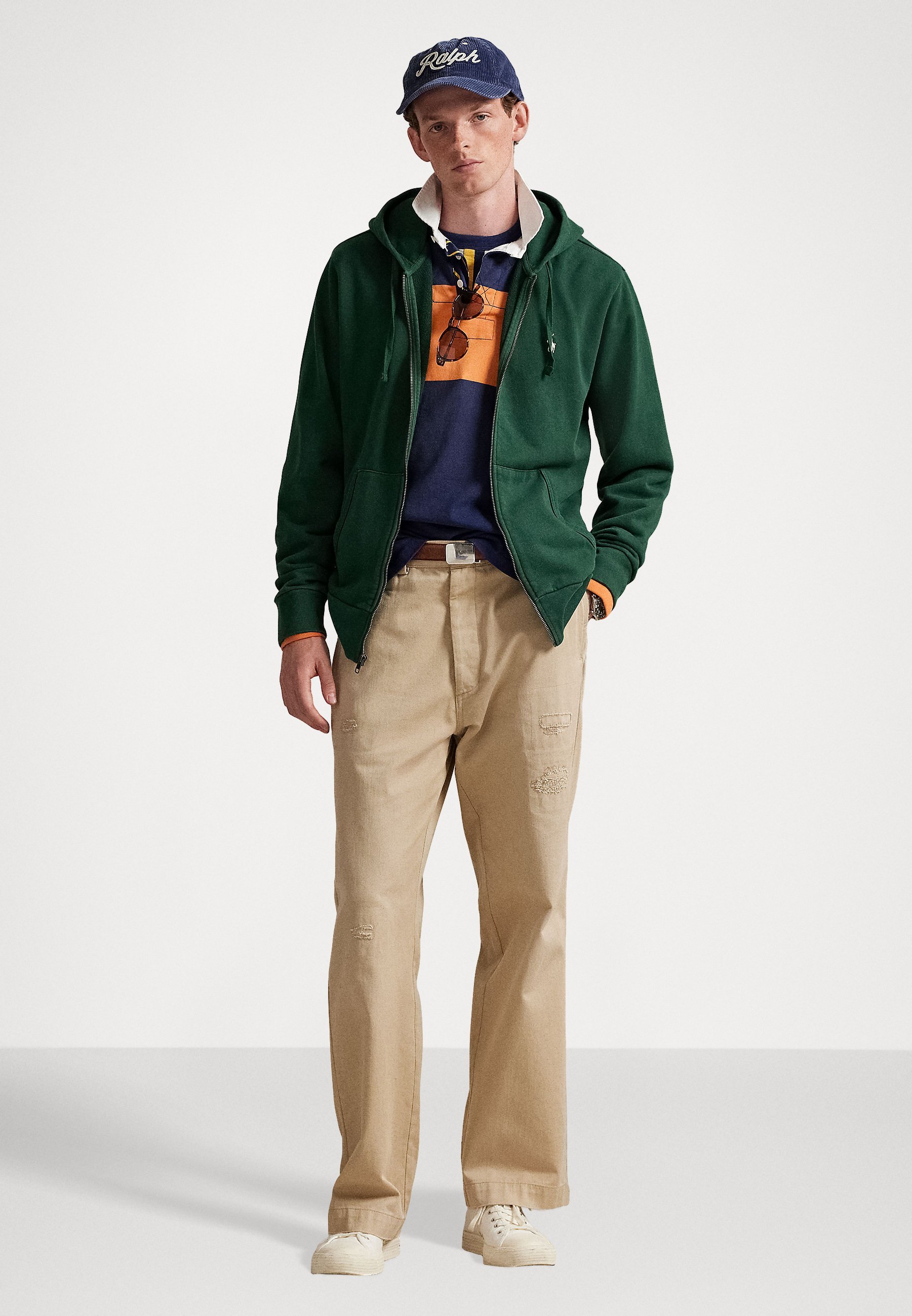 Felpa con cappuccio e zip intera Polo Ralph Lauren Loopback Fleece - Felpa con zip - pino vintage