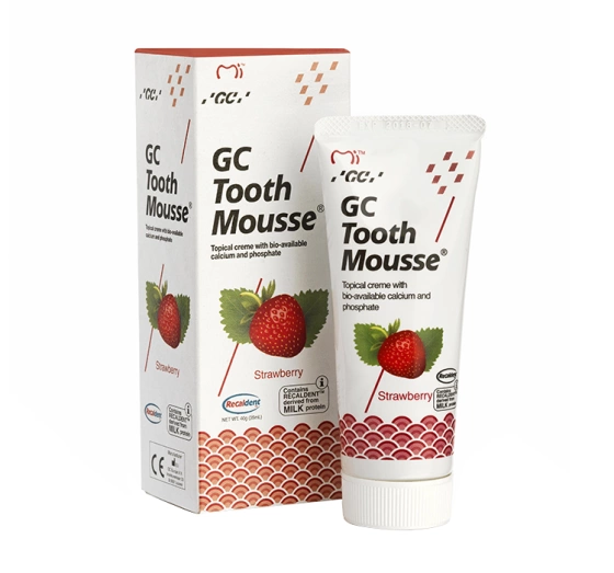 GC Tooth Mousse szkliwo w płynie pasta bez fluoru Truskawka 35ml