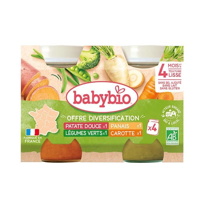 Babybio My First Organic Vegetables from Our Regions 4 x 130g
