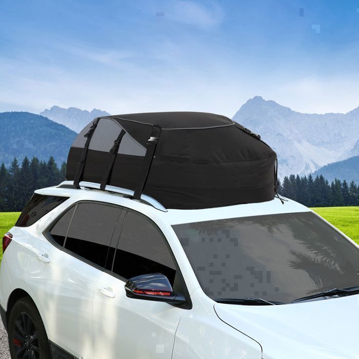 Sac de Toit Voiture - TOOLUCK - 580L - 1000D Tissu d'Oxford et PVC - Coffre De Toit Souple pour Voyage Résistant Aux Intempéries