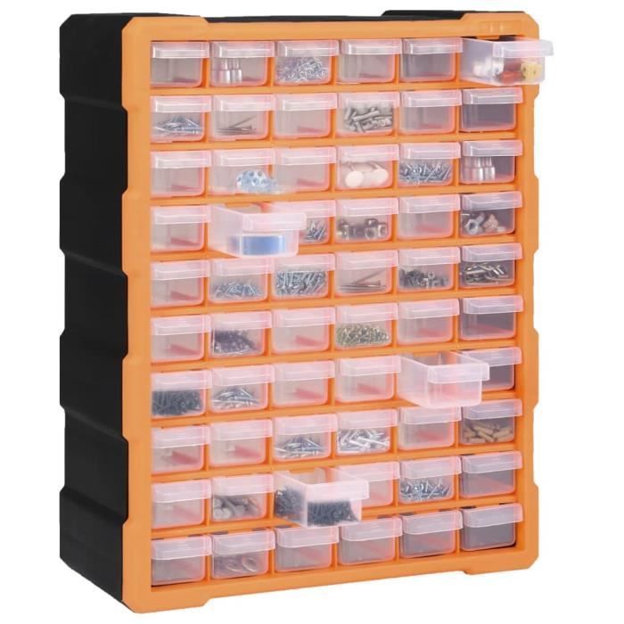 Caja de herramientas, estuche para herramientas, organizador de herramientas, multicajón - con 60 cajones, 38x16x47,5 cm #R#1098