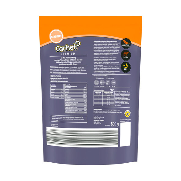 Premium droogvoer voor gevoelige katten, 8 x 800 g