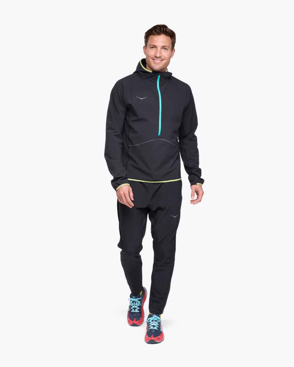 HOKA SkyGlow cu fermoar pe jumătate, negru