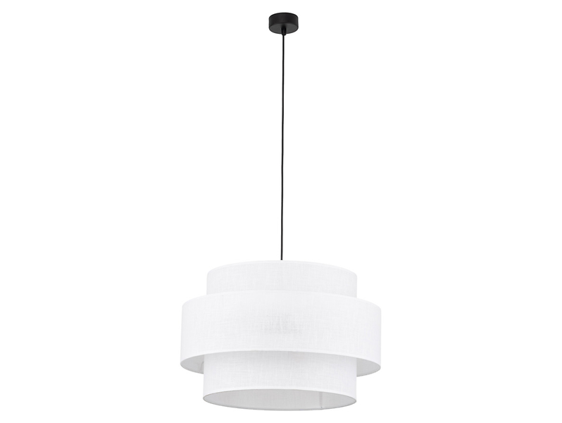 Lampa wisząca Calisto White 3-punktowa tkaninowa biała