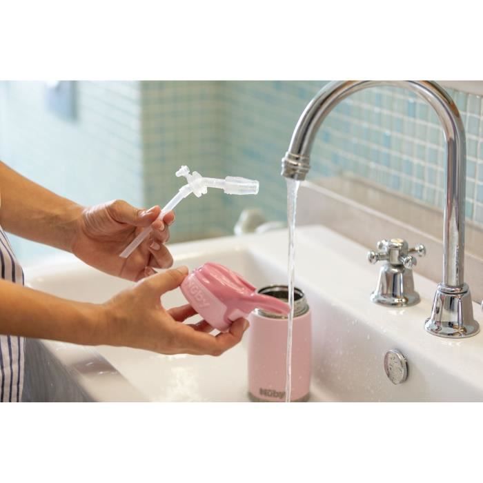 Geïsoleerde waterfles - NUBY - 300 ml - Roestvrij staal - Roze