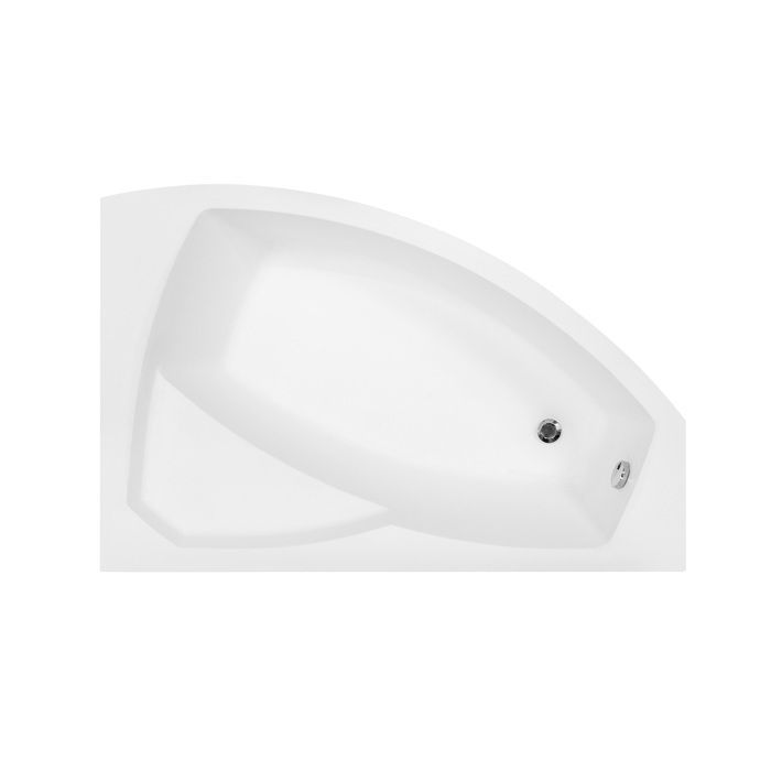 Hoekbad 130x85 Rechtsdraaiend + hoofdsteun + sifon + poten RIMA