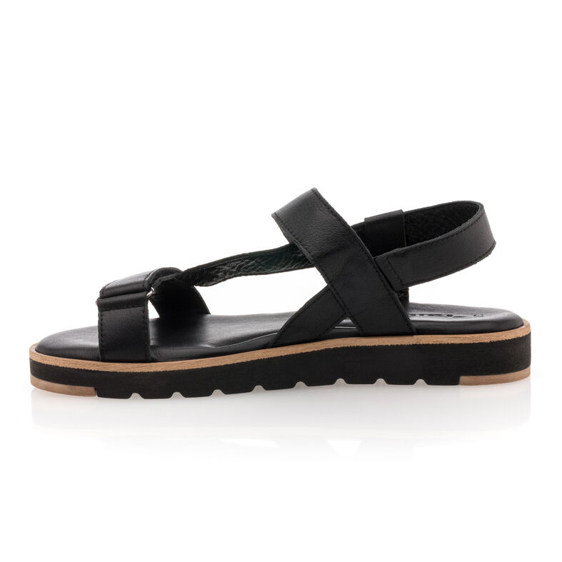 Svarte sandaler / sko med åpen tå til dame