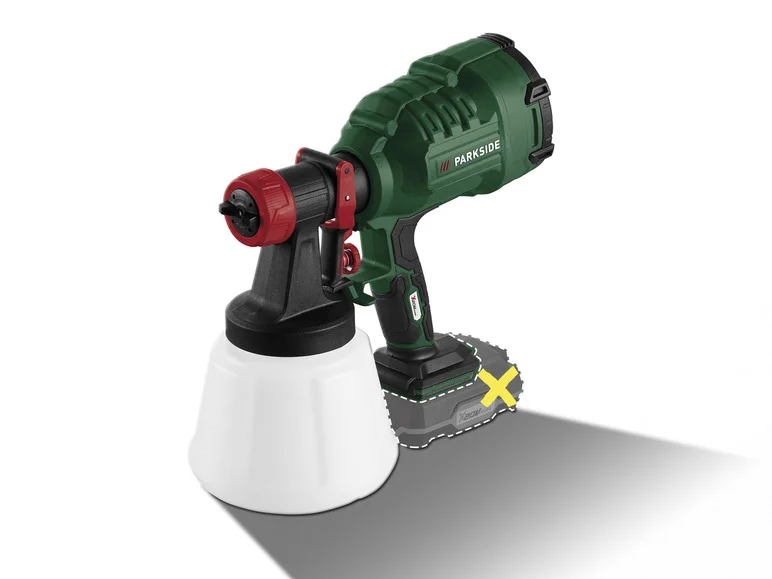 Pistola de pintura PARKSIDE® sem rosca PFSA 20-Li C3, 20 V
