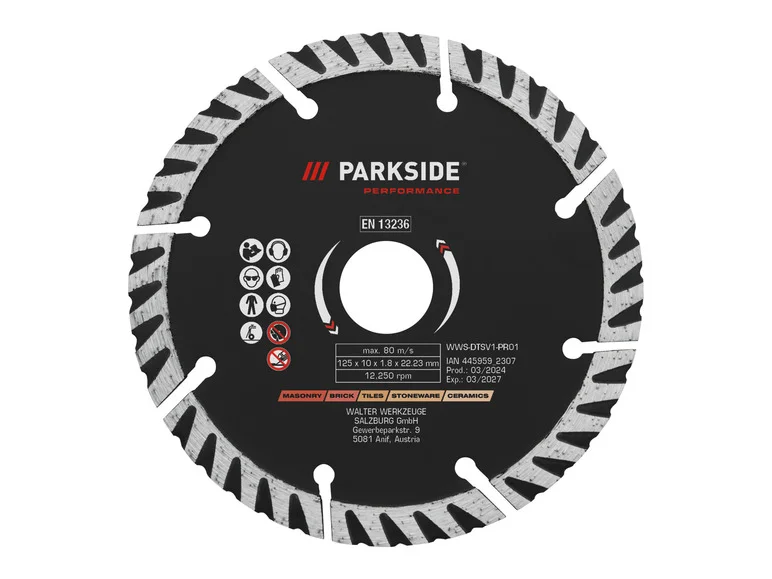 PARKSIDE PERFORMANCE® Disque pour miuleuse d'angle