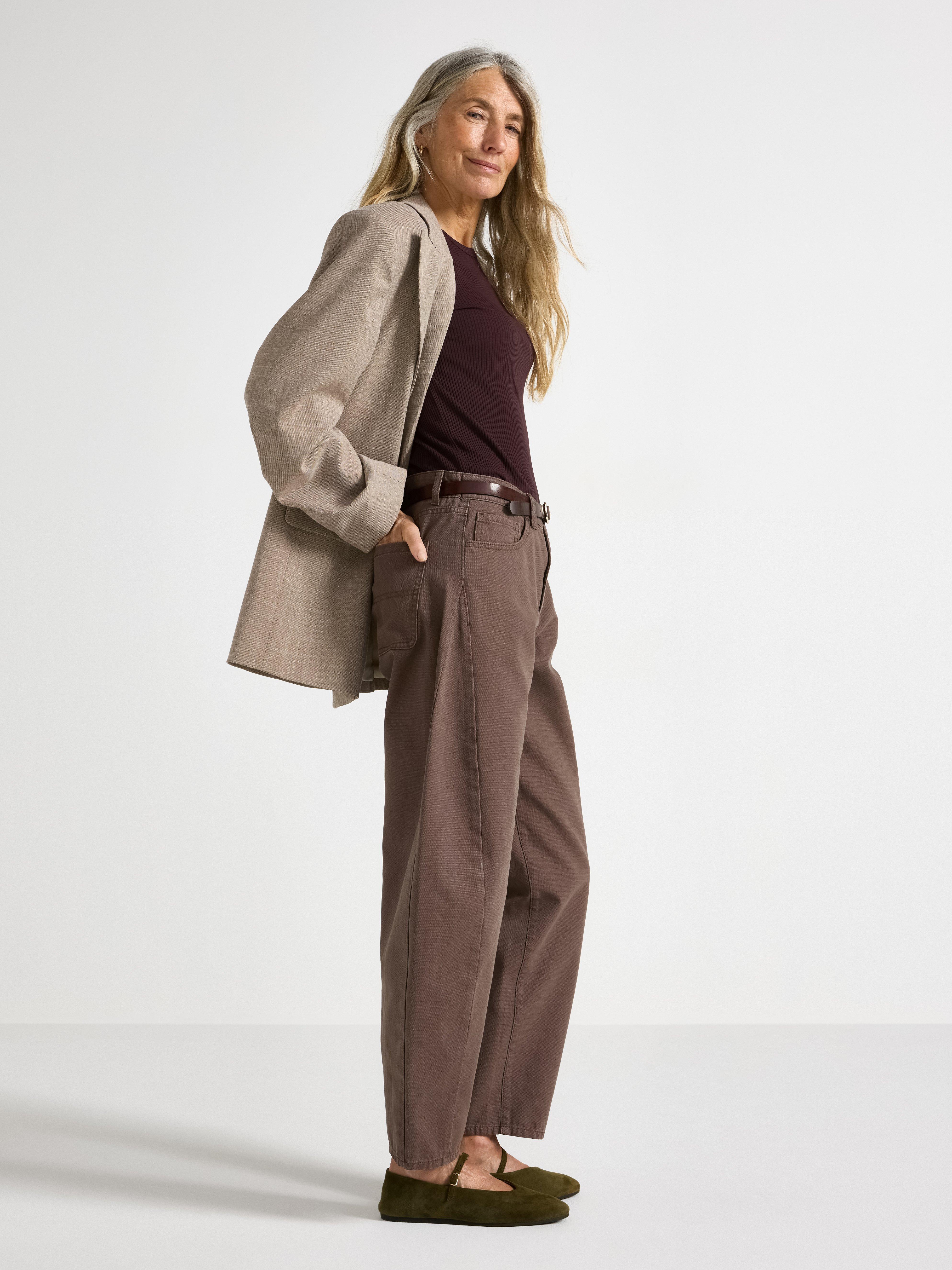 Pantalones BARREL marrones