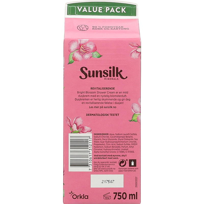 Sunsilk Duschseife 750 ml Nachfüllpackung Bright Blossom Sunsilk