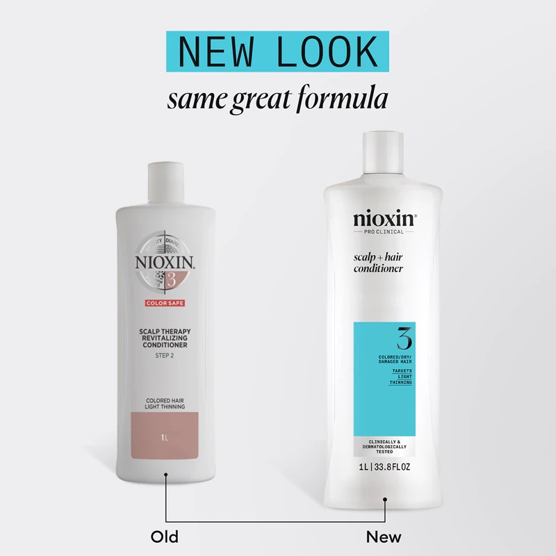 Nioxin System 3 galvas ādas + matu kondicionieris krāsotiem, plāniem matiem