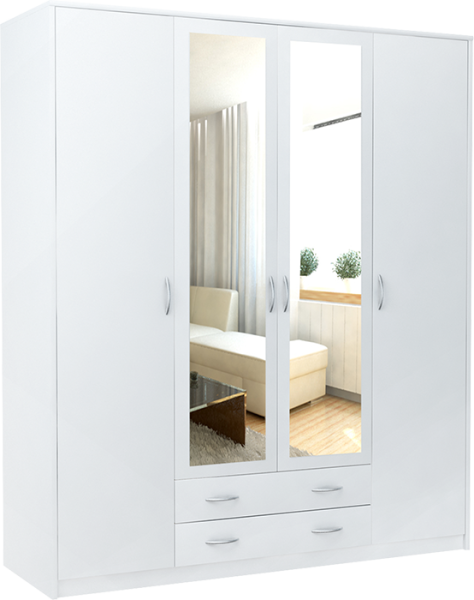Szafa Czterodrzwiowa SZ08 Biały 55x168x193 Bestseller