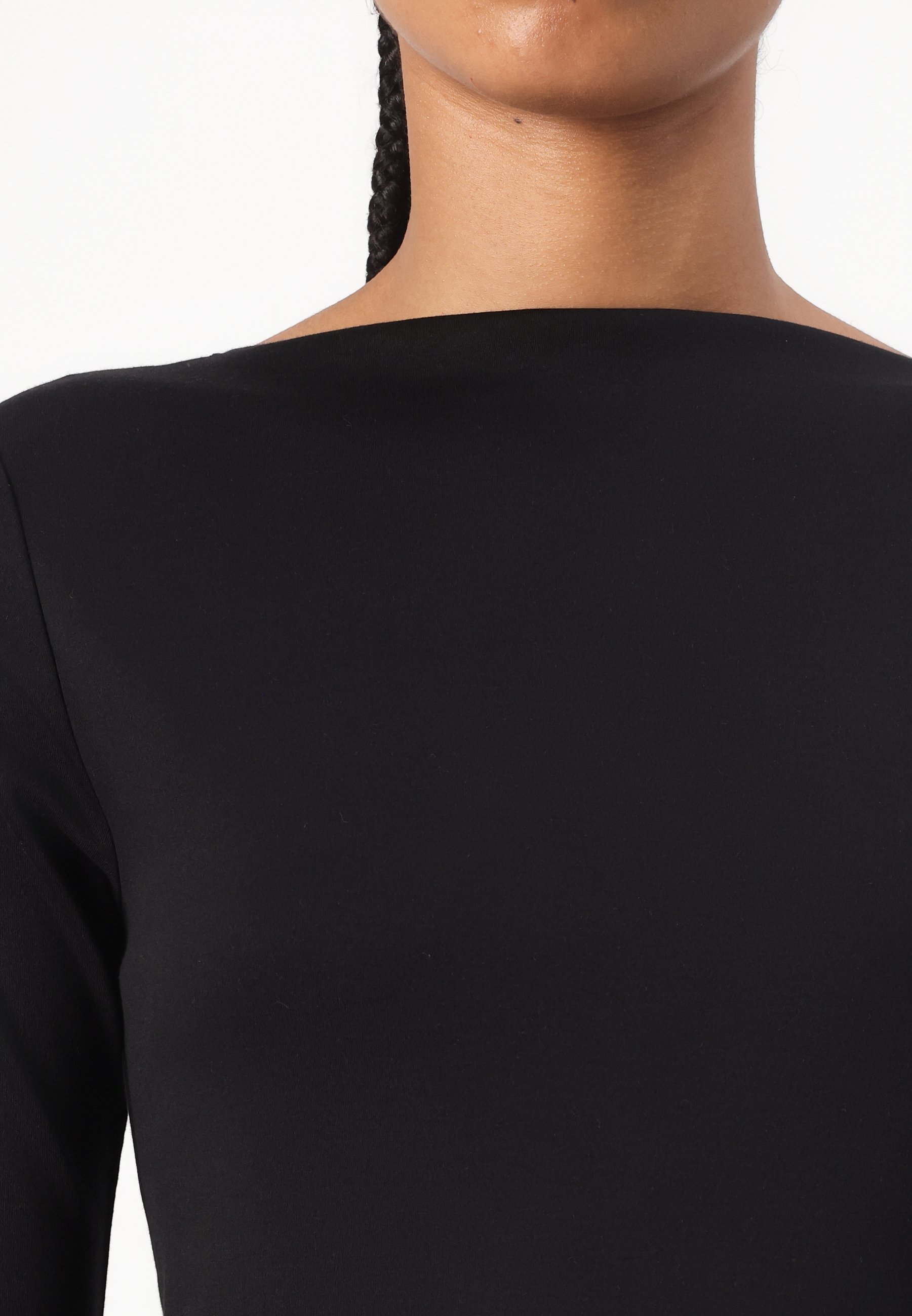 Calvin Klein Half Boat Neck - Basic T-shirt - zwart