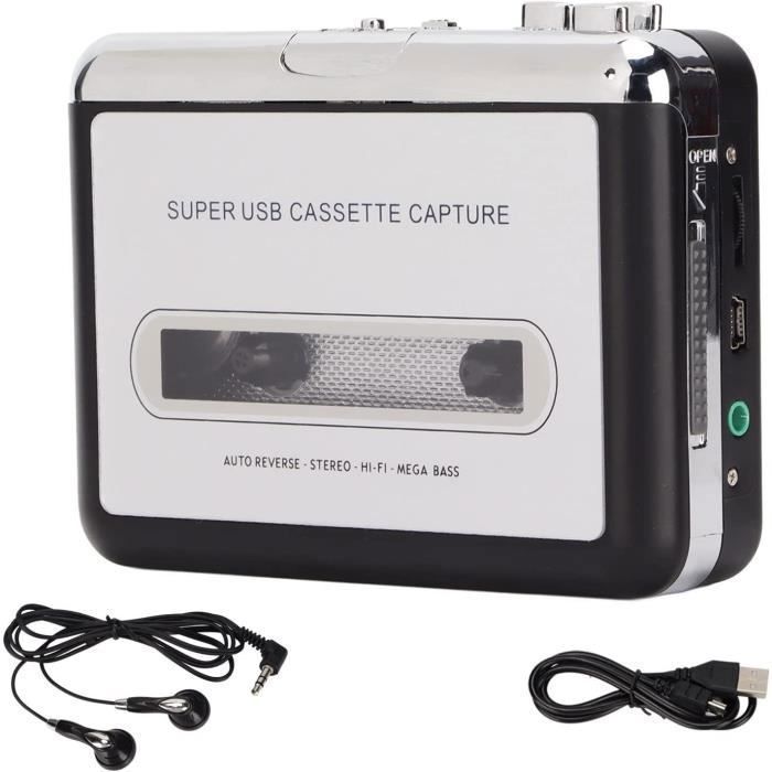 Lecteur de cassette portable, 3,5 mm auxiliaire guide CD léger et rapide petit convertisseur USB vers MP3 avec multicolore BALADEUR