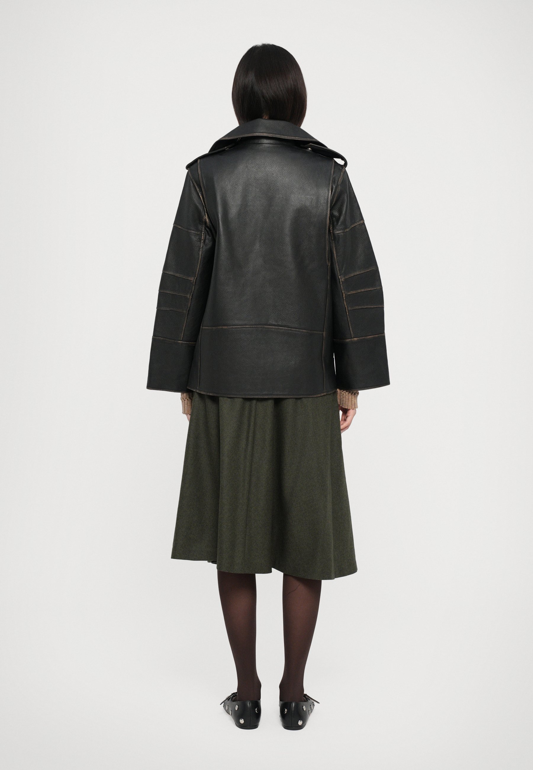 Door Malene Birger BEATRISSE - Leren jas - zwart