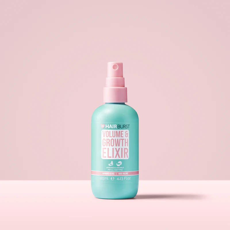 Sprej na zväčšenie objemu vlasov Hairburst Volume & Growth Elixir pre rast vlasov a posilnenie vlasových folikulov
