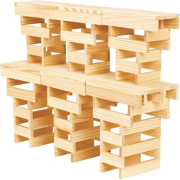 JEUJURA - Wooden Construction Set - TECAP 3XL - 200 Pieces - Ages 3+