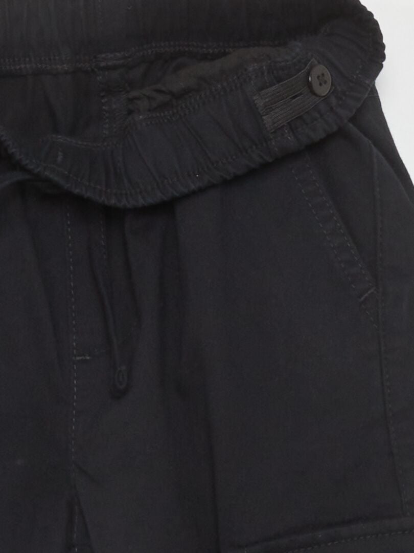 Pantalones cargo - Corte ajustado - Negro