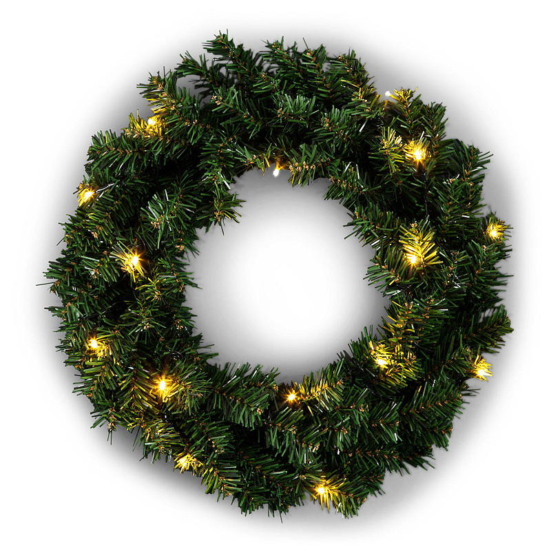 Light IT dørkrans 38 cm 15 LED-lys