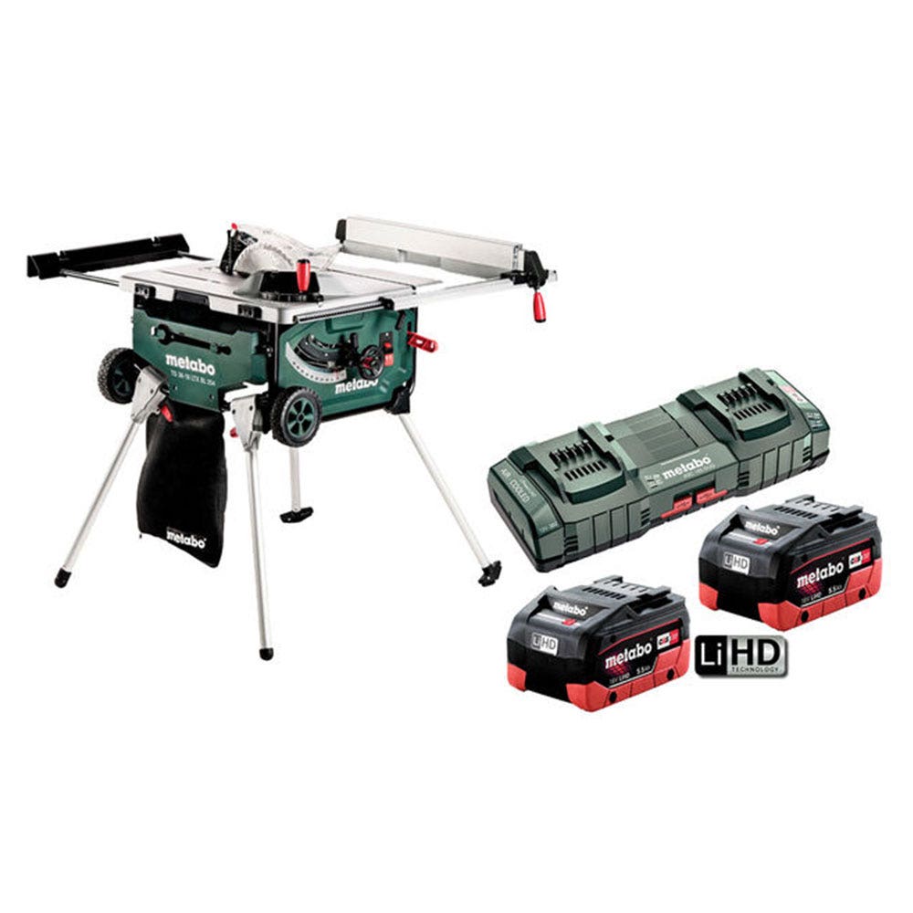 Set masă ferăstrău fără perii METABO18V 2 x 5,5 Ah 254 mm AU61302500