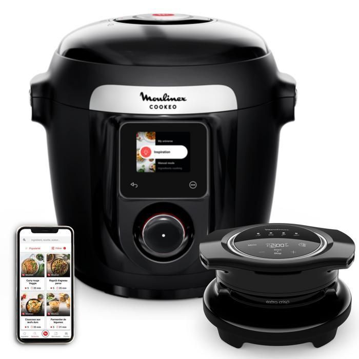 Moulinex Cookeo Wi-Fi con Extra Crisp, Multicooker, Friggitrice ad aria, 14 modalità di cottura, CE96X8F0