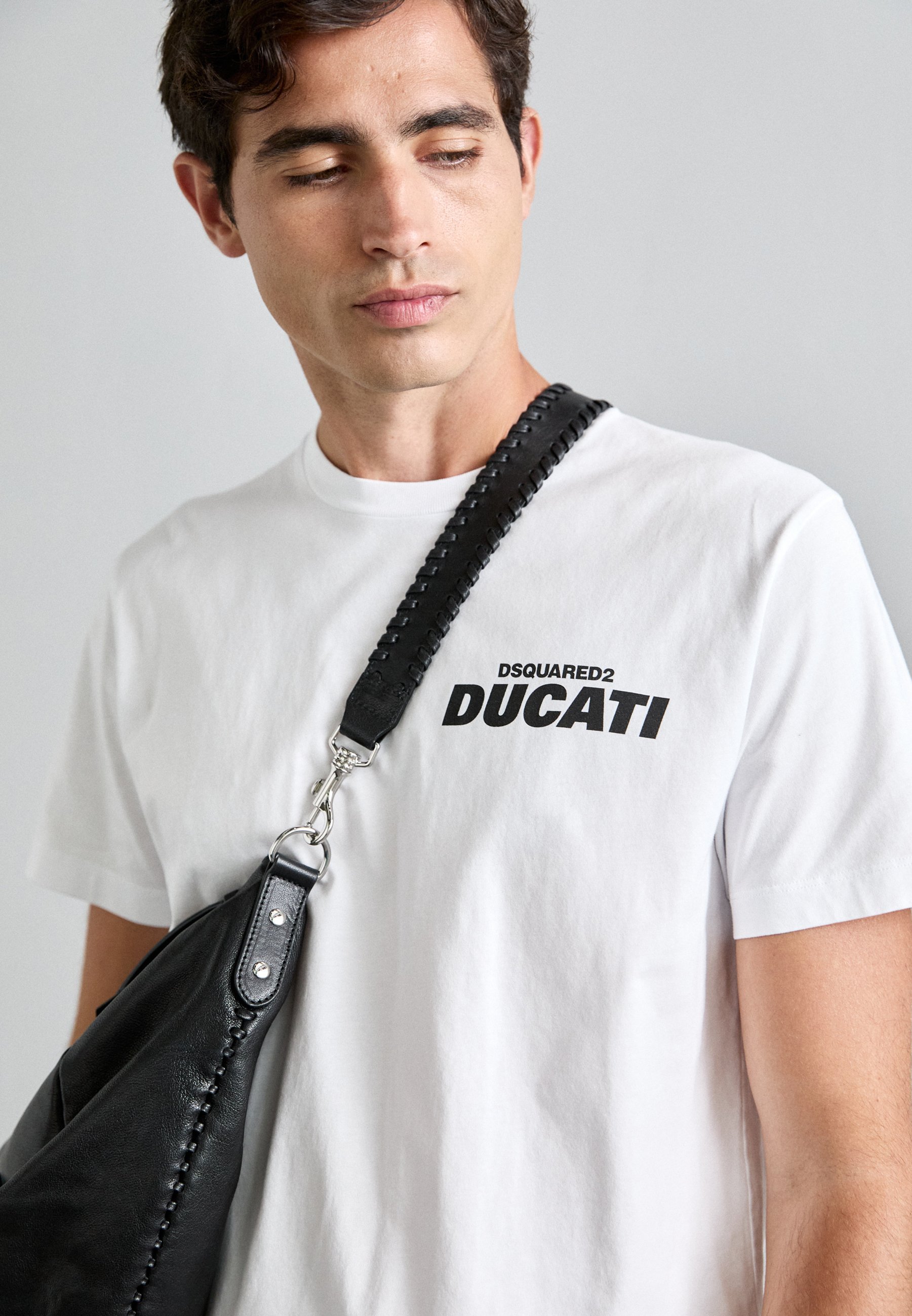 Dsquared2 DUCATI CIGARETTE FIT TEE - T-shirt stampata - bianca