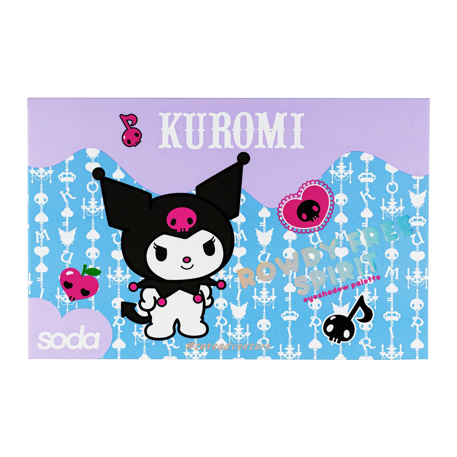Paleta očných tieňov Hello Kitty Kuromi Palety očných tieňov a líčenie