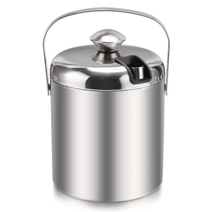 Cubitera de acero inoxidable de 1,2 litros para vino con pinzas