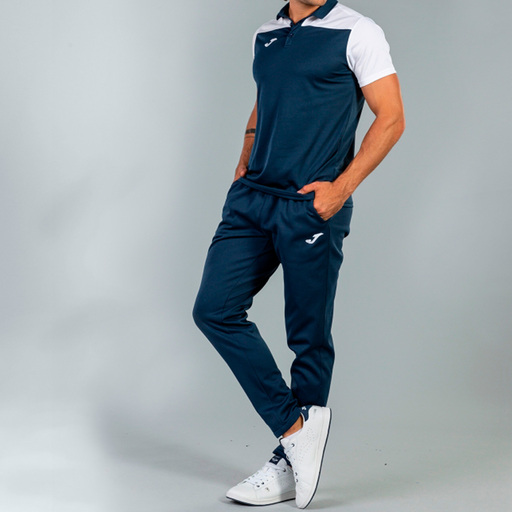  Polo marškinėliai trumpomis rankovėmis Joma Hobby Ii tamsiai mėlyni ir balti