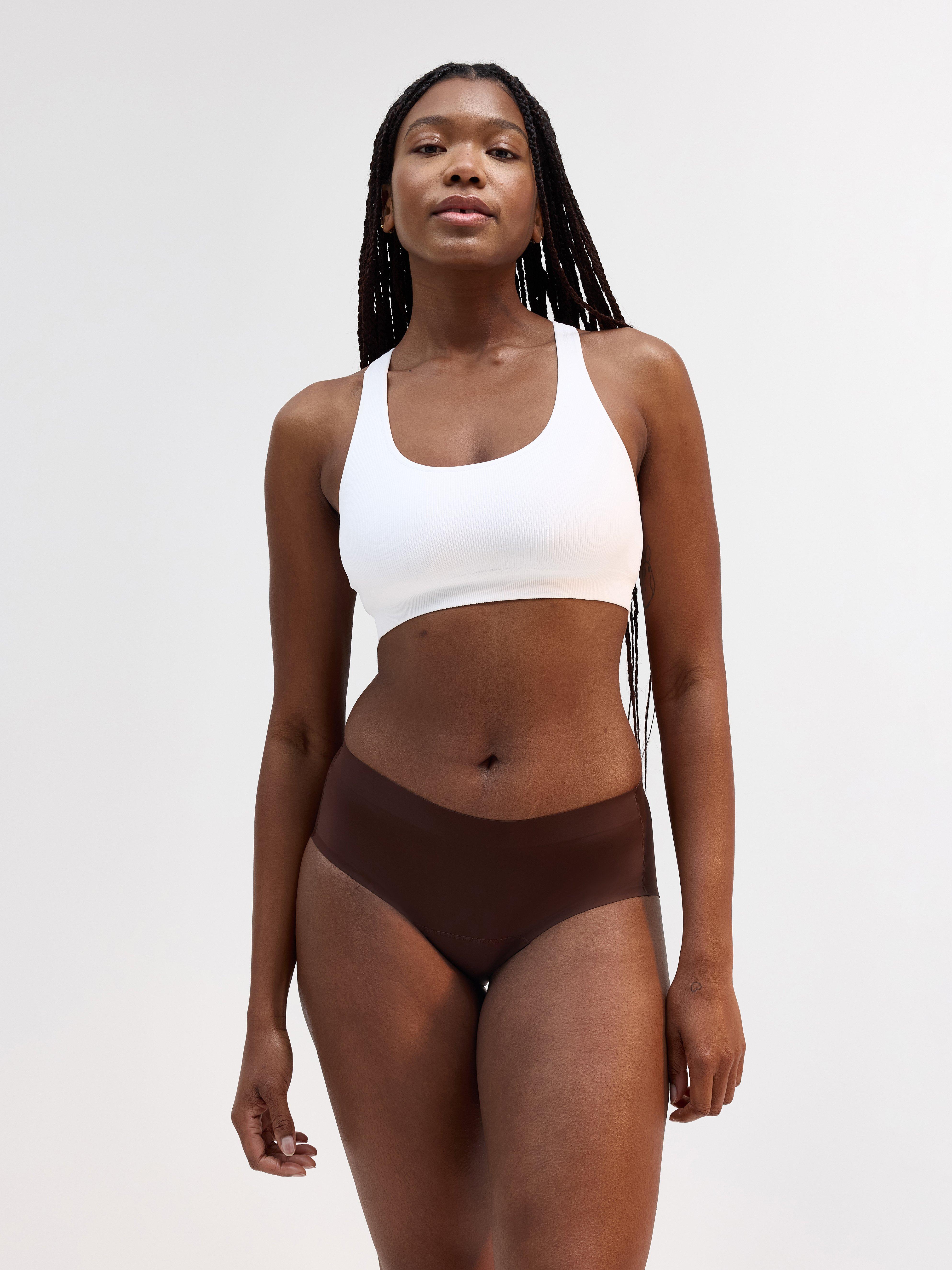 Menstruační kalhotky s vysokou absorpcí – obepínající boky – Female Engineering DK Brown