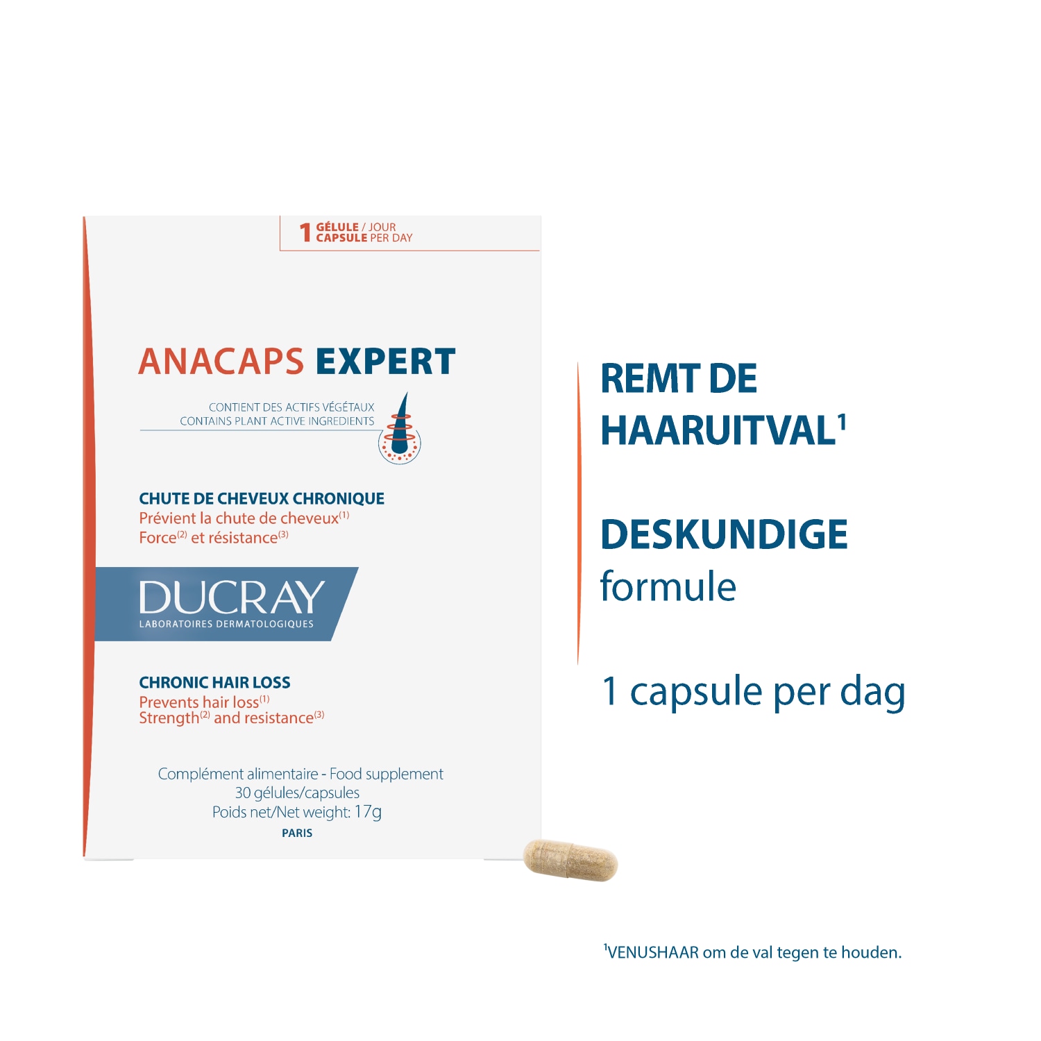 Ducray Anacaps Expert haarbehandeling voor progressief haarverlies - 51 g