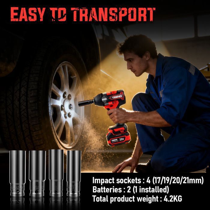 Avvitatore a impulsi senza fili brushless da 700 N.m, 1/2