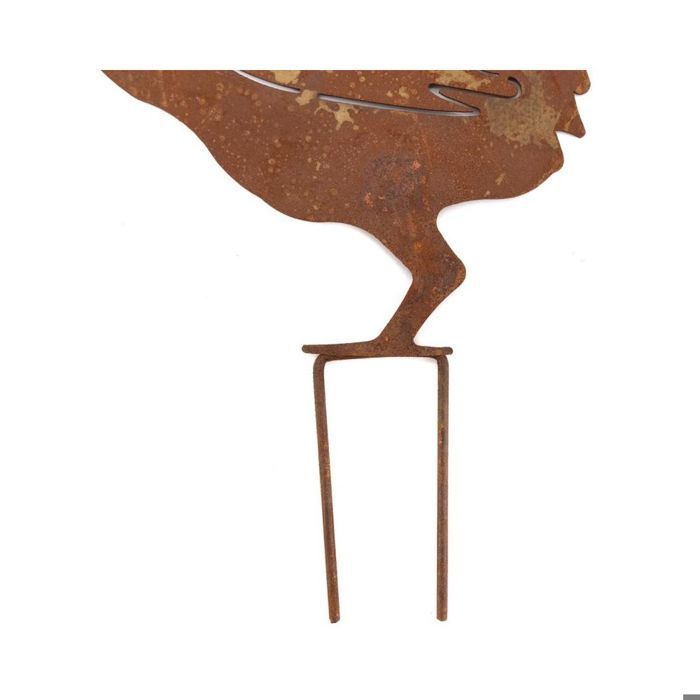 Décors de jardin en métal poule + coq (lot de 2)