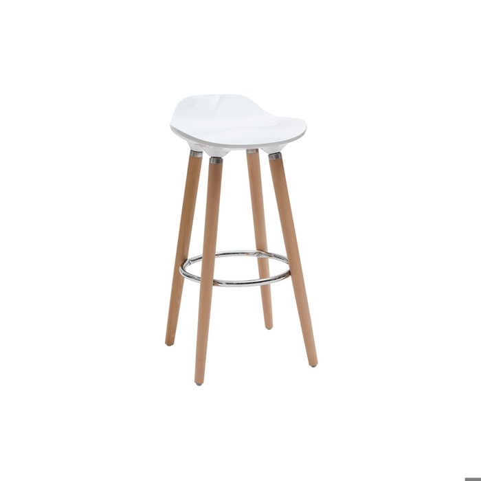 Miliboo - Sgabelli da bar scandinavi bianchi (set da 2) GILDA