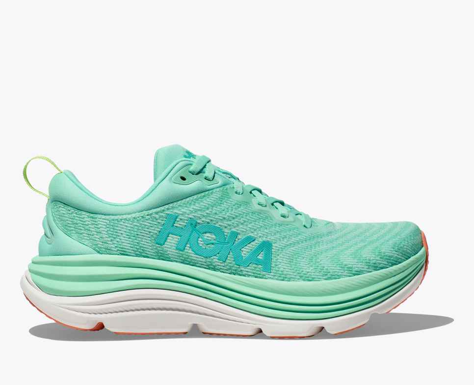 HOKA Gaviota 5 Seafoam / Electric Aqua