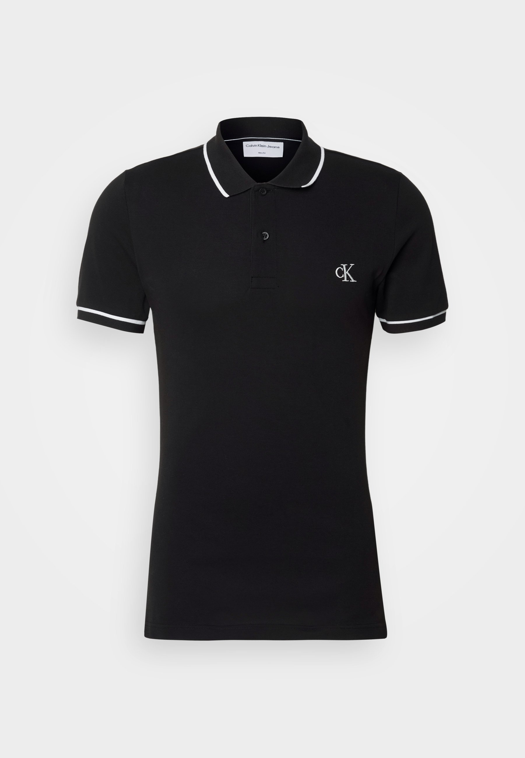 Calvin Klein Jeans TIPPING SLIM - Polo - nera