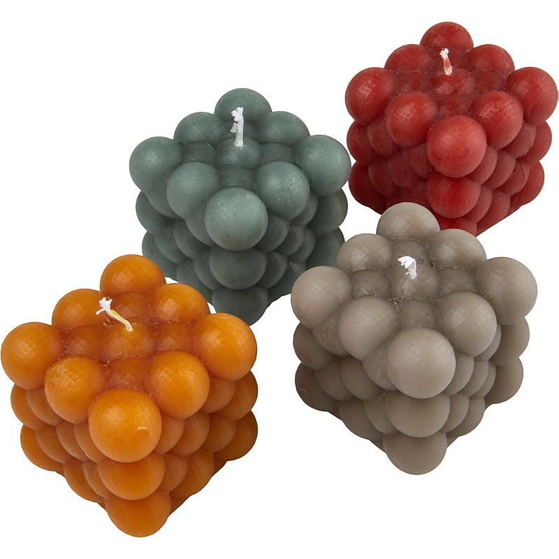 Licht kubusvormig bubbeltje van 6,5 cm