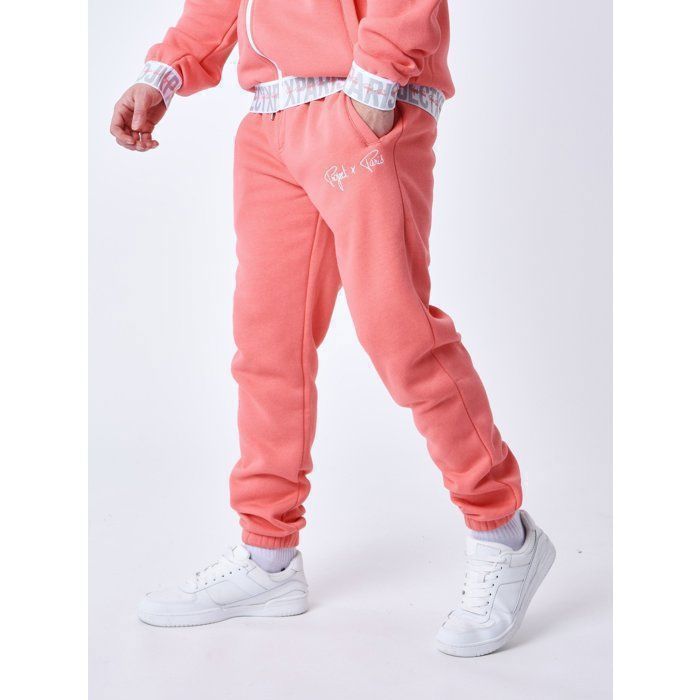 Calça de Moletom - PROJECT X PARIS - Cós Elástico com Logo - Masculina - Rosa - Fitness - Multiesportiva