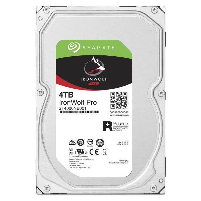SEAGATE TECHNOLOGY - IronWolf Pro - Internal Hard Drive - 4TB - For IronWolf Pro NAS