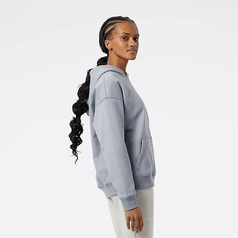 Dames Nature State Atletiek Hoodie van badstof - STEEL