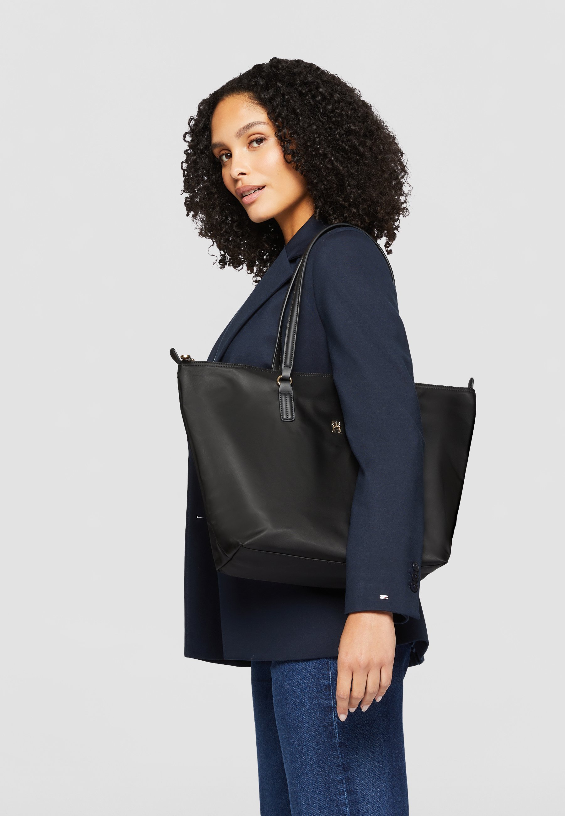 Tommy Hilfiger POPPY TOTE - Draagtas - zwart