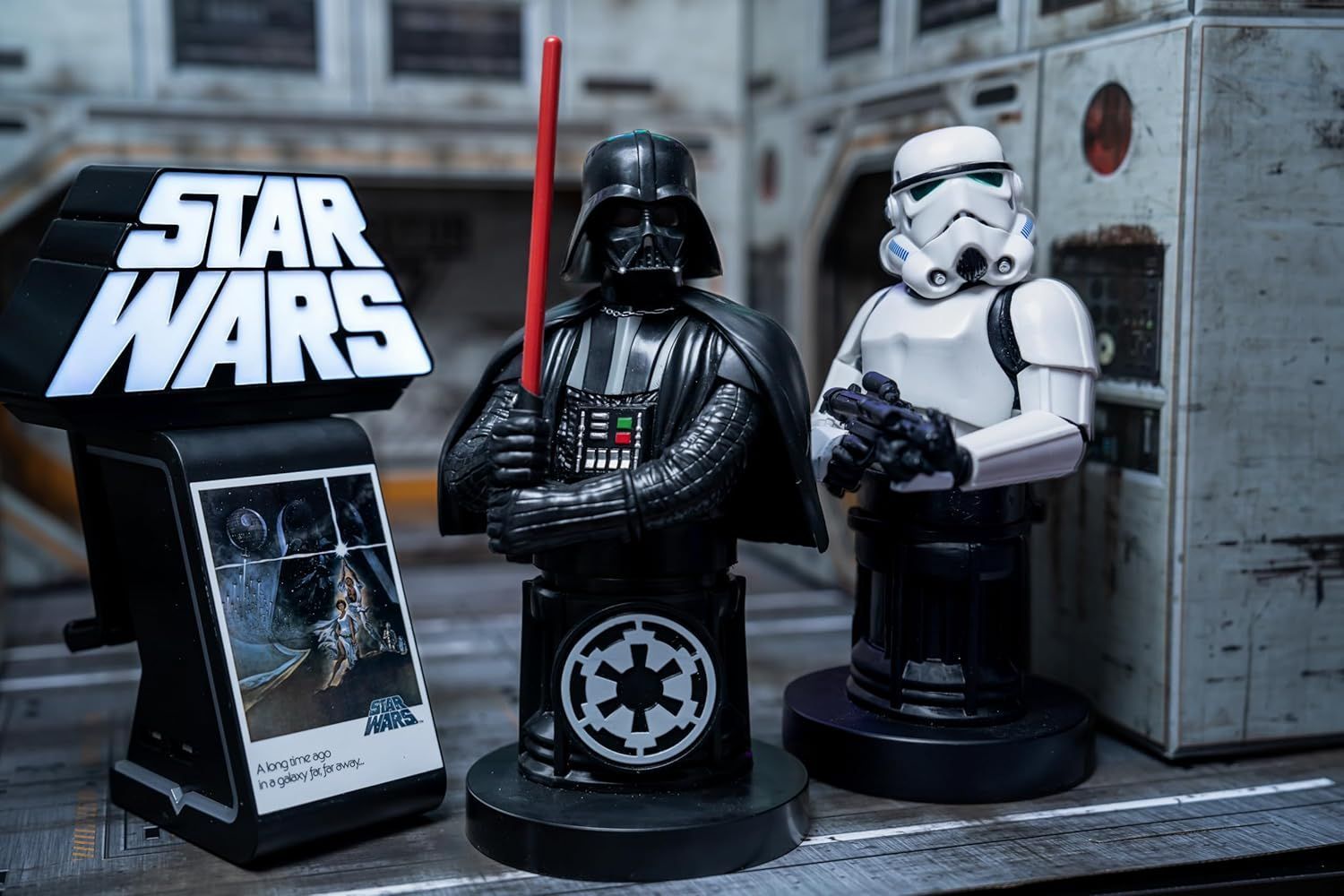 Star Wars Ikon Light Logo Figurine - EXQUISITE GAMING - Cable Guys - Headphone, smartphone, or small accessory holder - 25 cm